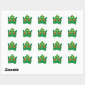Sticker Carré Crazy Green Monster (Feuille)