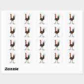 Sticker Carré Crazy rooster (Feuille)