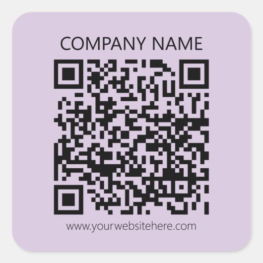 Sticker Carré Create a QR Code | Pale Lavender Violet (Devant)