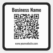 Sticker Carré Create Your Own QR Code | Transperant (Devant)