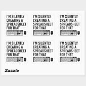 Sticker Carré Création silencieuse d'un Cool de Tableur Advisor (Feuille)