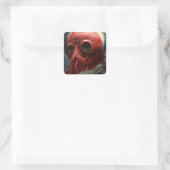 Sticker Carré Créature Alien Sci-fi Horreur Art (Sac)