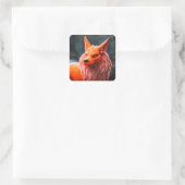 Sticker Carré Créature orange (Sac)