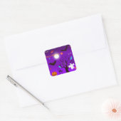 Sticker Carré Créatures et bonbons d'Halloween (Enveloppe)