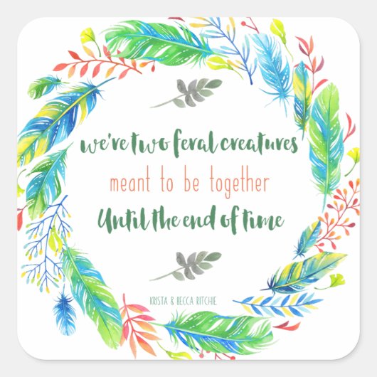 Sticker Carré Créatures fériques (Devant)