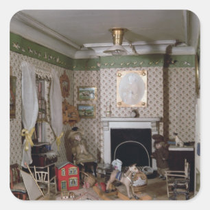 Sticker Carré Crèche avec des jouets de "Mlle Miles" House',