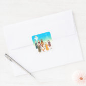 Sticker Carré Crèche pour enfants (Enveloppe)