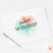 Sticker Carré Créé pour le culte (Enveloppe)