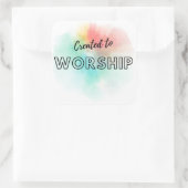 Sticker Carré Créé pour le culte (Sac)