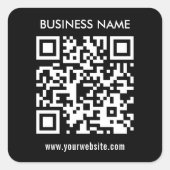 Sticker Carré Créer du code QR instantanément | Design simple mo (Devant)