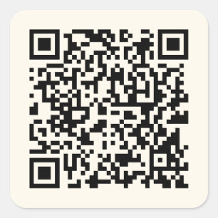 Sticker Carré Créer instantanément un code QR   Modifiable blanc