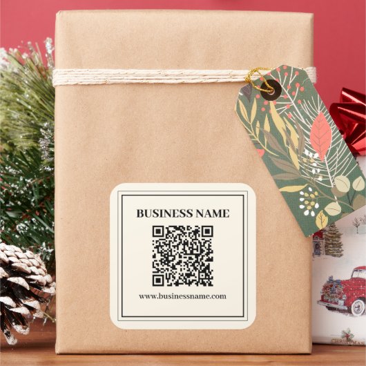 Sticker Carré Créer instantanément un code QR numérisable pour l (vacances)