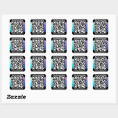 Sticker Carré CRÉER INSTANTANÉMENT UN Code QR SCANNABLE (Feuille)