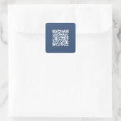 Sticker Carré Créer un code QR analysable | Bleu de marine (Sac)
