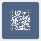 Sticker Carré Créer un code QR analysable | Bleu de marine (Devant)