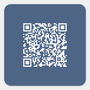 Sticker Carré Créer un code QR analysable   Bleu de marine