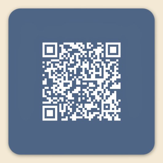 Sticker Carré Créer un code QR analysable | Bleu de marine