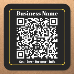 Sticker Carré Créer un code QR d'entreprise scannable instantané