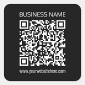 Sticker Carré Créer un code QR instantanément avec l'URL du site (Devant)
