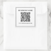 Sticker Carré Créer un code QR scannable | Noir & Blanc (Sac)