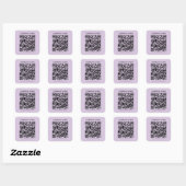 Sticker Carré Créer un code QR | Violet lavande pâle (Feuille)