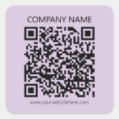 Sticker Carré Créer un code QR | Violet lavande pâle (Devant)