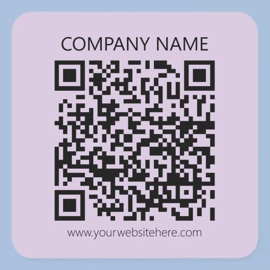 Sticker Carré Créer un code QR | Violet lavande pâle