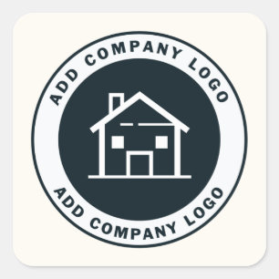 Sticker Carré Créer votre logo d'entreprise personnalisé Bureau 