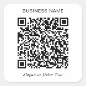 Sticker Carré Créer votre propre code QR promotionnel (Devant)