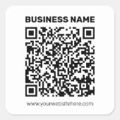 Sticker Carré Créez instantanément un code QR pour n'importe que (Devant)