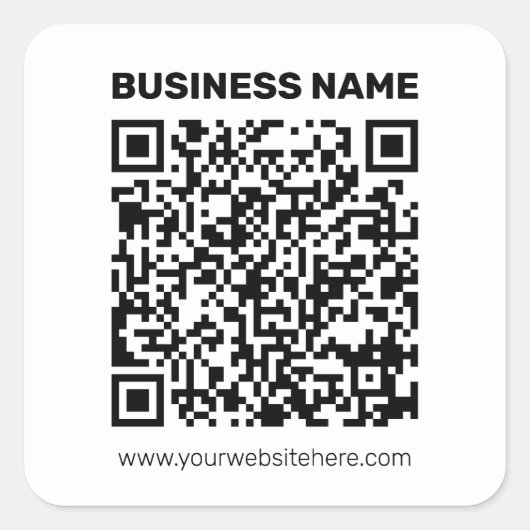 Sticker Carré Créez instantanément un code QR pour n'importe que (Devant)