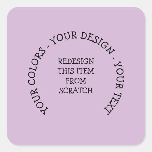 Sticker Carré Créez le Vôtre (Devant)