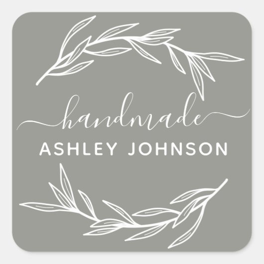 Sticker Carré Créez vos propres Feuilles Laurel (Devant)