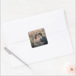 Sticker Carré Créez vos propres phoques Mariages photo personnel<br><div class="desc">Créez votre propre photo Mariage adresse de retour sceaux,  autocollants de mariage. Ajoutez votre photo la plus belle et ajoutez vos noms et adresses. Vous pouvez ajouter l'autocollant,  sceller,  au verso de votre enveloppe de correspondance mariage.</div>