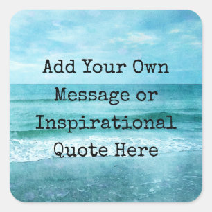 Sticker Carré Créez Votre Propre Citation Inspirante Motivationn