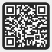 Sticker Carré Créez Votre Propre Code QR de Site Web d'Entrepris (Devant)