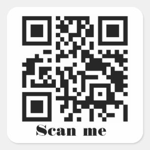 Sticker Carré Créez votre propre code QR personnalisé Adresse de
