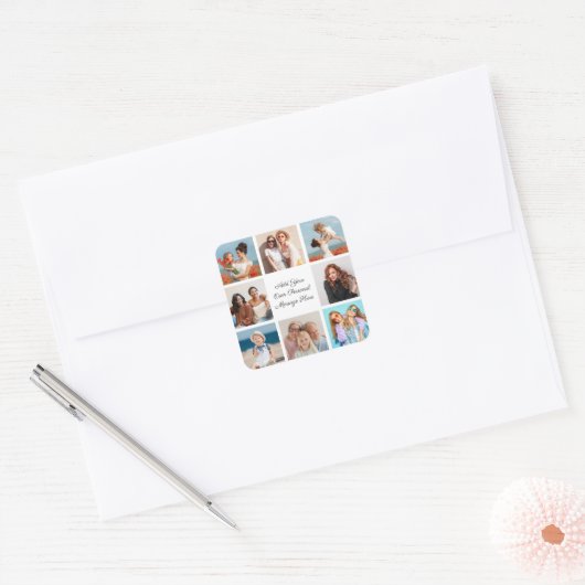 Sticker Carré Créez votre propre collection de photos 8 Ajouter (Enveloppe)