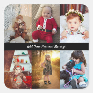 Sticker Carré Créez votre propre collection photo de 6 personnes