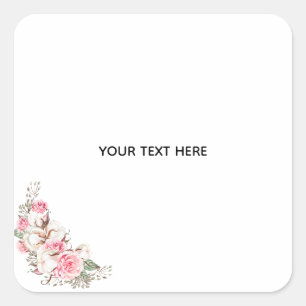 Sticker Carré Créez Votre Propre Floral