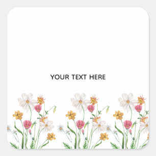 Sticker Carré Créez Votre Propre Floral
