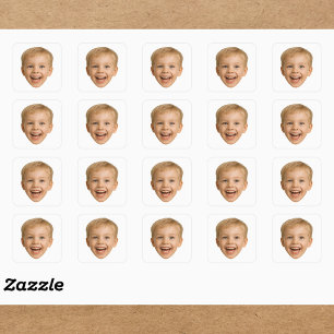 Sticker Carré Créez Votre Propre Photo de Visage