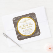 Sticker Carré Crème corporelle maison vanille marron (Enveloppe)