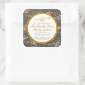 Sticker Carré Crème corporelle maison vanille marron (Sac)