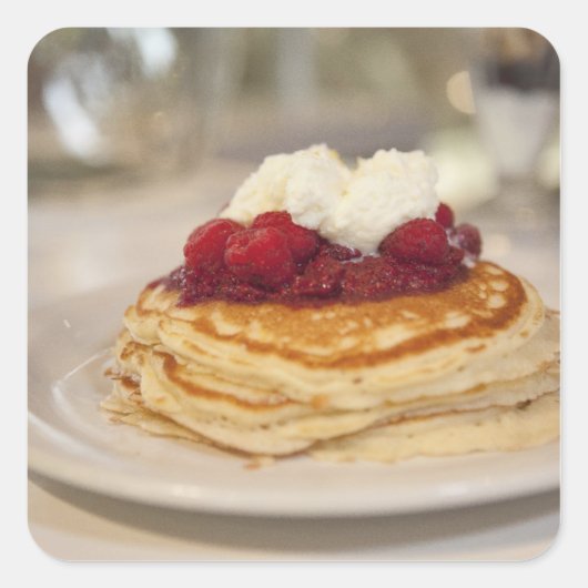 Sticker Carré crêpes de framboise (Devant)