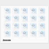Sticker Carré Crescent Moon Baby Cadeaux Visage Typographie (Feuille)