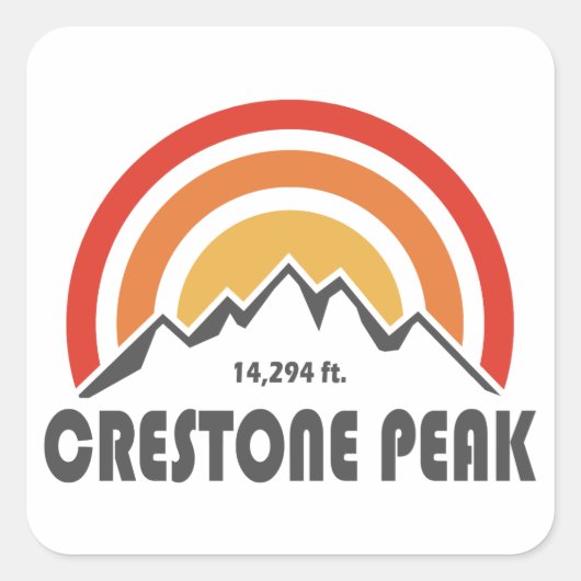 Sticker Carré Crestone Peak (Devant)