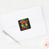Sticker Carré Cricket Fan 35 Year Old Birthday Not Out (Enveloppe)