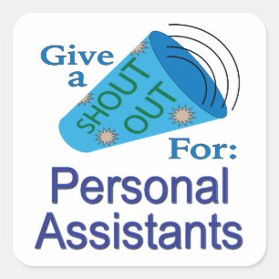 Sticker Carré Criez pour les assistants personnels