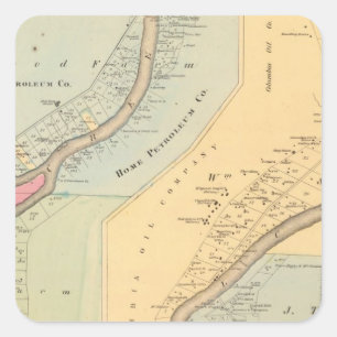 Sticker Carré Crique le comté de Crawford d'huile et PA du comt